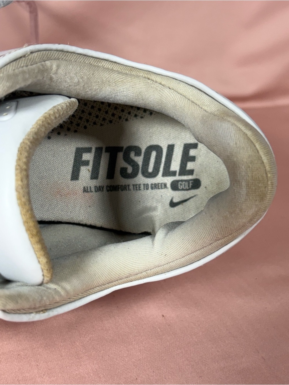 Nike Women's Gray/Pink/White Spiked Zoom Performance Golf Shoes Size 7. 5 - Picture 11 of 16